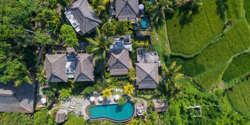Wyjazd kulinarny na Bali - hotel na polu ryżowym