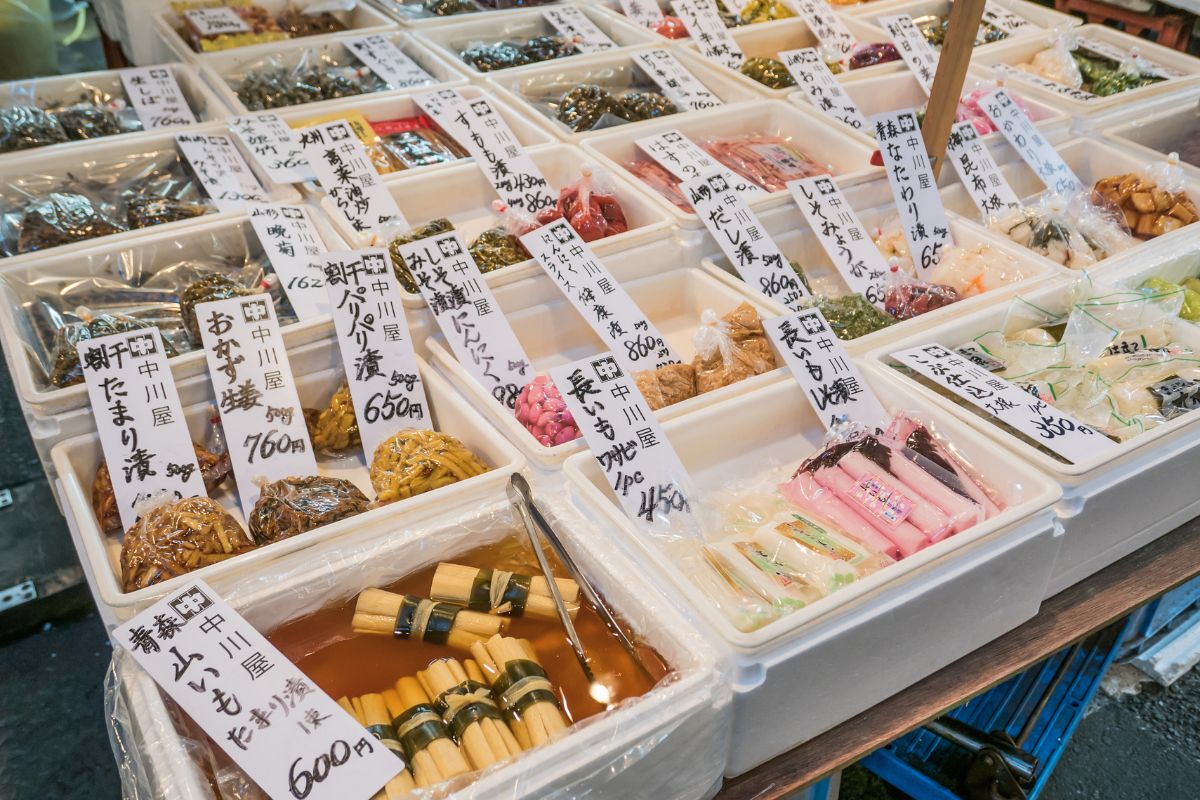 Tradycyjny targ w Japonii
