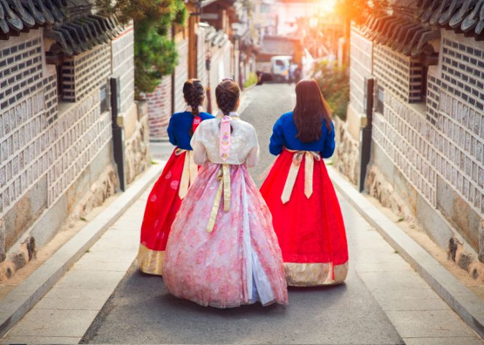 moda-koreanska Tradycyjny hanbok w Korei Południowej